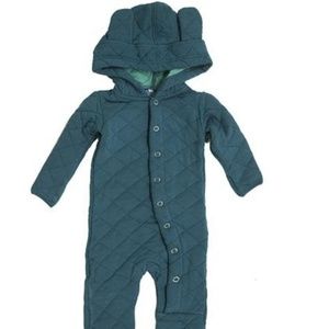 Kickee pants Peacock, Quilted Hoodie coveralls